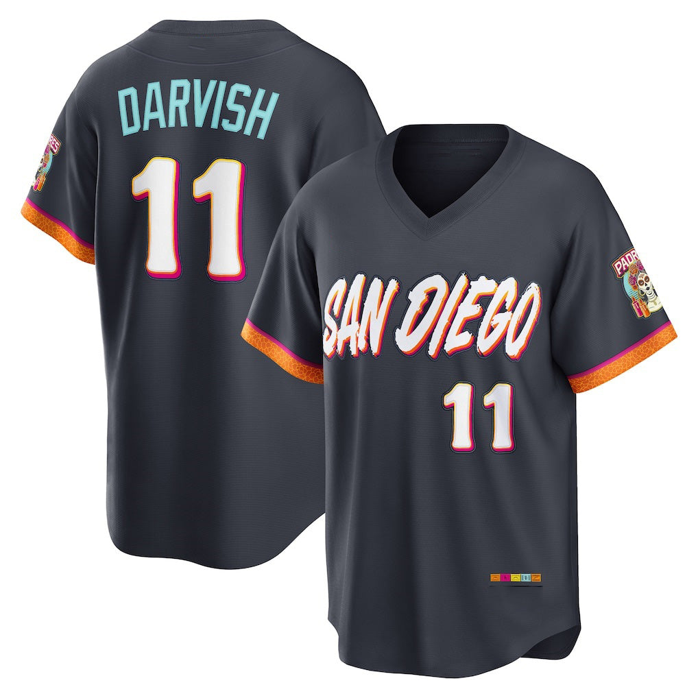 San Diego Padres #11 Yu Darvish Obsidian Jermy 2026 City Connect Stadium Jersey