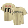 Custom Arizona Diamondbacks Gold Jermy ACTIVE PLAYER 2021 City Connect Cool Base Stitched Jersey