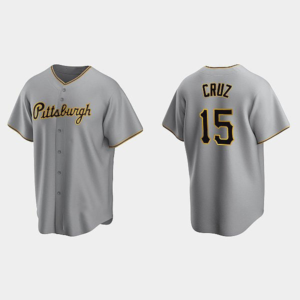 Pittsburgh Pirates #15 Oneil Cruz Gray Jermy Road Cool Base Jersey