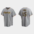 Pittsburgh Pirates #15 Oneil Cruz Gray Jermy Road Cool Base Jersey