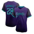Arizona Diamondbacks #28 Nolan Arenado Player Purple Jermy City Connect Limited Elite Home Game Stitched Jerseys