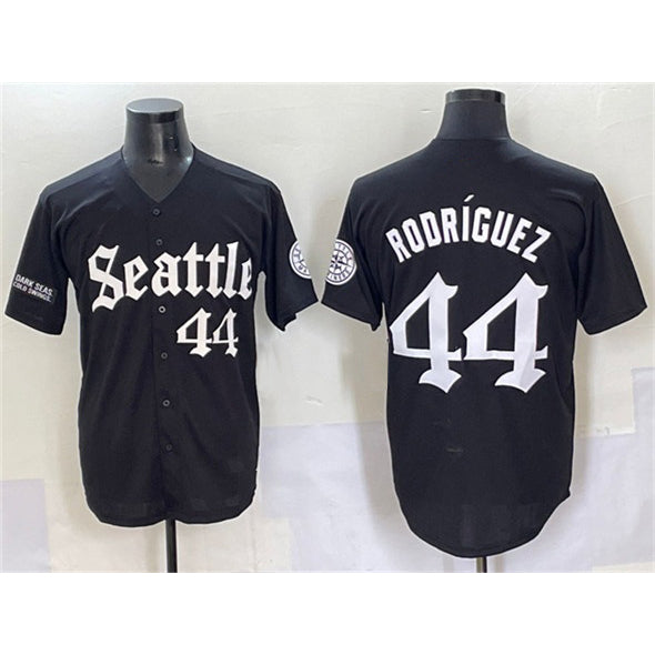Seattle Mariners #44 Julio Rodr¨ªguez Black Jermy 'Deep Sea Gothic Edition' Vapor Premier Limited Stitched Jersey