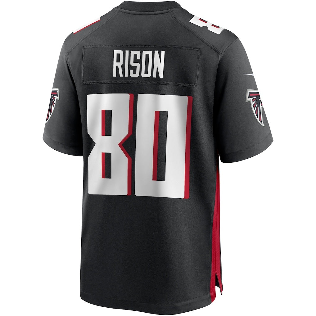A.Falcons #80 Andre Rison Black Jermy Game Retired Player Jersey