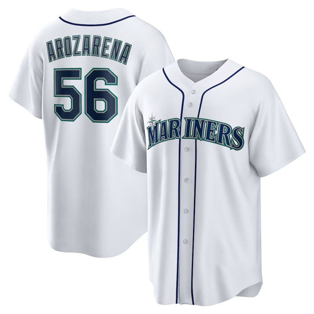 Seattle Mariners #56 Randy Arozarena White Jermy Home Replica Jersey