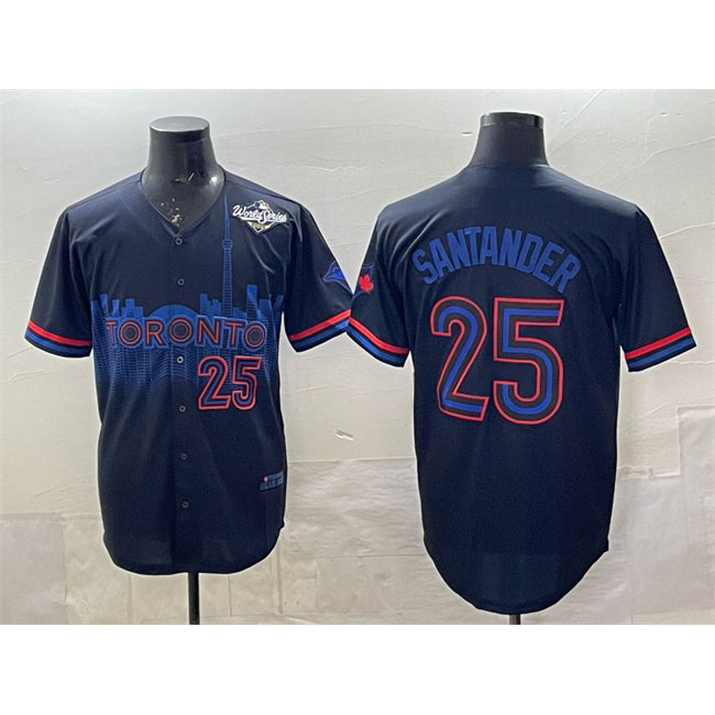 Toronto Blue Jays #25 Anthony Santander Navy Jermy 2025 World Series City Connect Limited Stitched Jersey