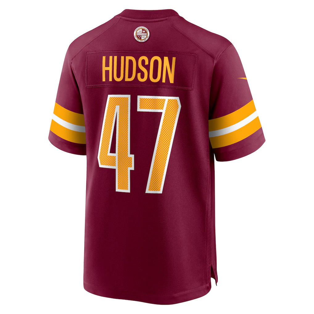 W.Commanders #47 Khaleke Hudson Burgundy Jermy Game Jersey