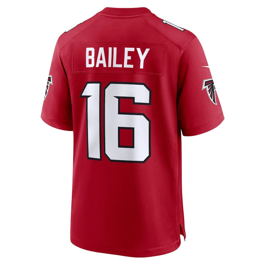 A.Falcons #16 Jake Bailey Red Jermy Team Game Jersey