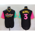San Diego Padres #3 Jackson Merrill Black Jermy City Connect Cool Base Stitched Jersey
