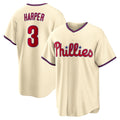 Philadelphia Phillies #3 Bryce Harper Cream Jermy Alternate Replica Jersey