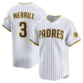 San Diego Padres #3 Jackson Merrill White Jermy Home Limited Player Jersey