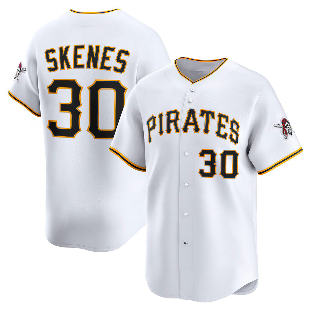 Pittsburgh Pirates #30 Paul Skenes White Jermy Home Limited Player Jersey