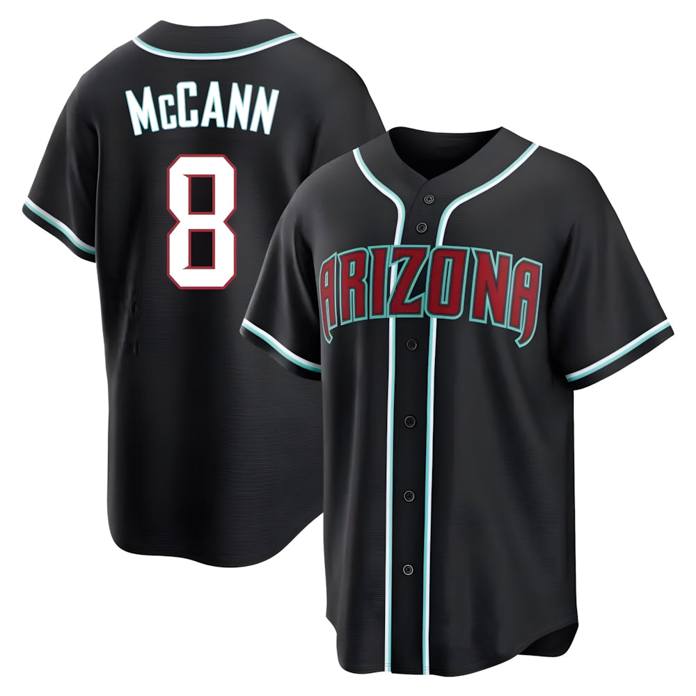 Arizona Diamondbacks #8 James McCann Player Black Jermy Home Game Stitched Jerseys