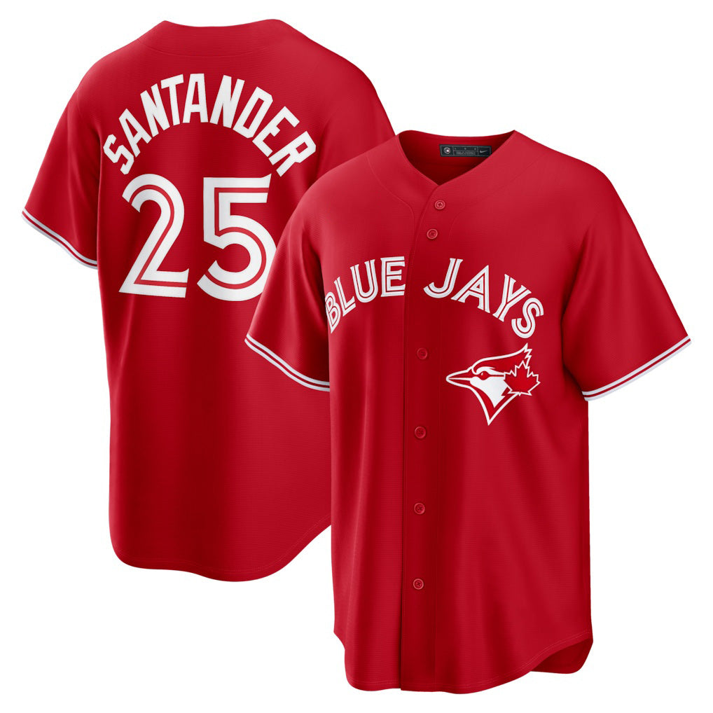 Toronto Blue Jays #25 Anthony Santander Red Jermy Canada Day Replica Jersey