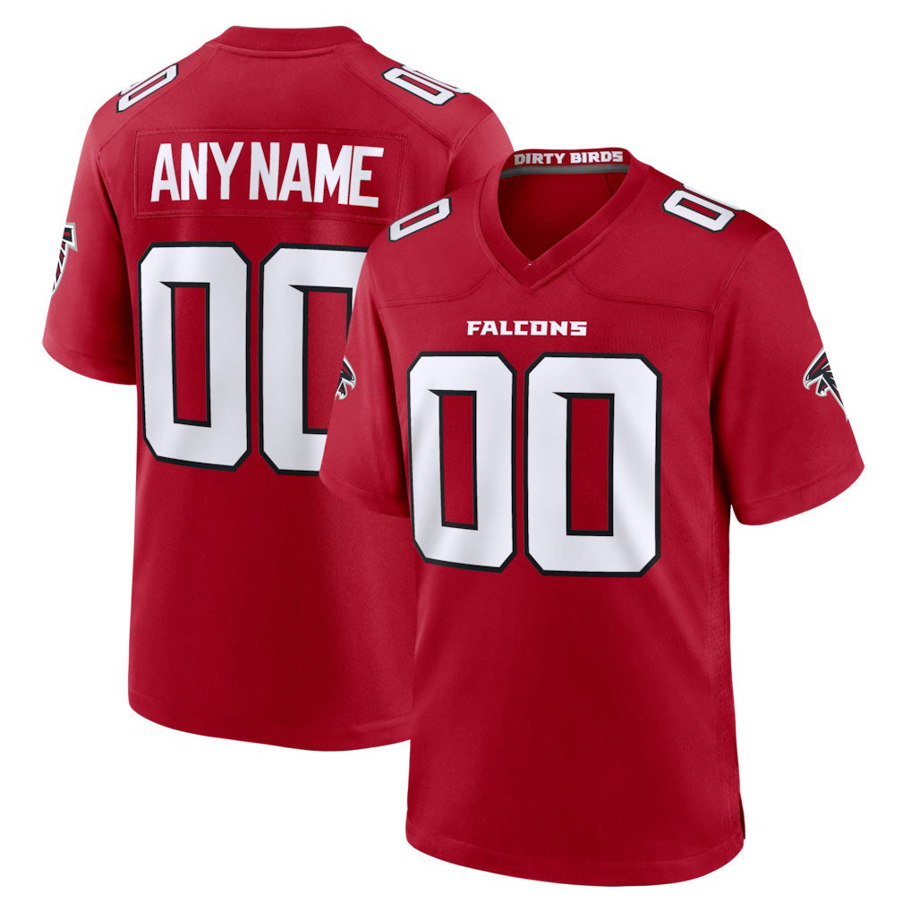 Custom A.Falcons Red Jermy Game Jersey