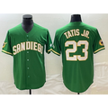 San Diego Padres #23 Fernando Tatis Jr Green Jermy Cool Base Stitched Jersey