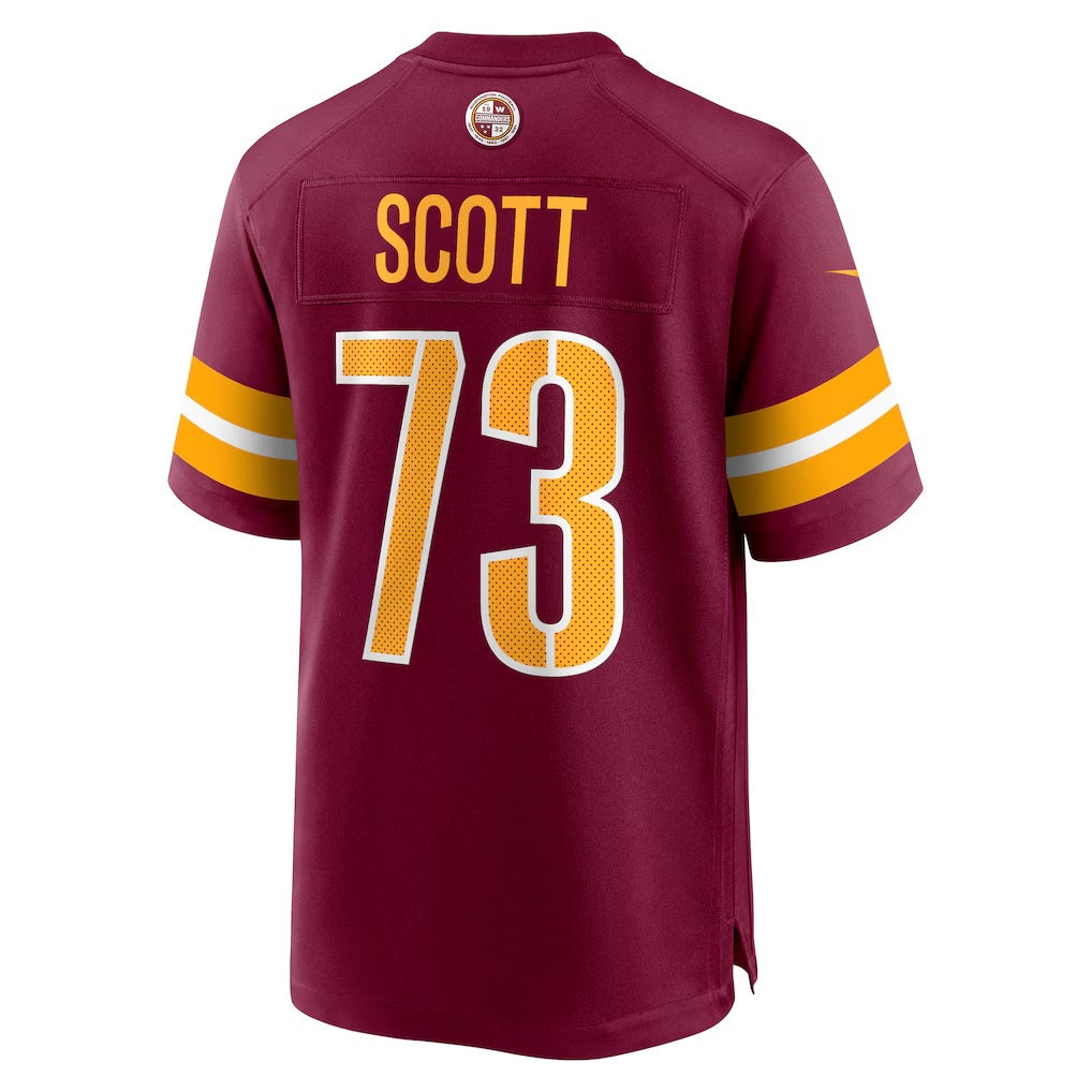 W.Commanders #73 Trent Scott Burgundy Jermy Game Jersey