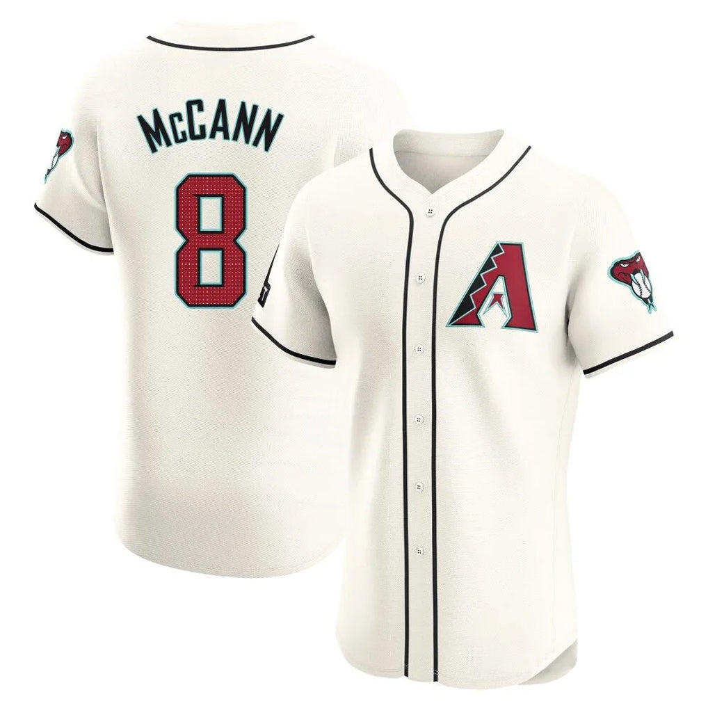 Arizona Diamondbacks #8 James McCann Player Cream Jermy Limited Elite Home Game Stitched Jerseys