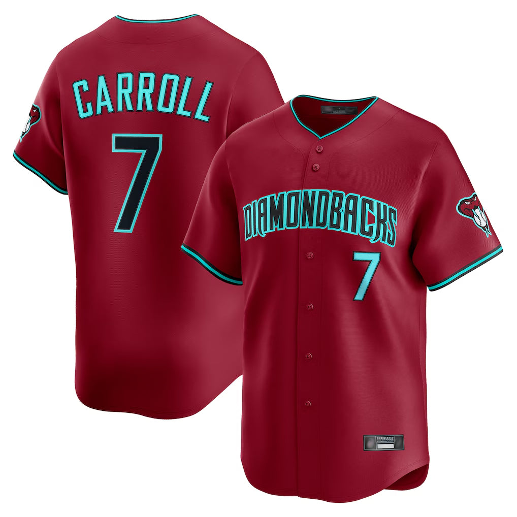Arizona Diamondbacks #7 Corbin Carroll Player Red Jermy Limited Home Game Stitched Jerseys