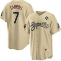 Arizona Diamondbacks #7 Corbin Carroll Gold Jermy 2023 World Series City Connect Cool Base Stitched Jersey