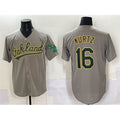 Oakland Athletics #16 Nick Kurtz Grey Jermy Cool Base Stitched Baseball Jersey