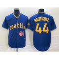 Seattle Mariners #44 Julio Rodriguez Number Blue Jermy 2023 City Connect Cool Base Stitched Jersey 1