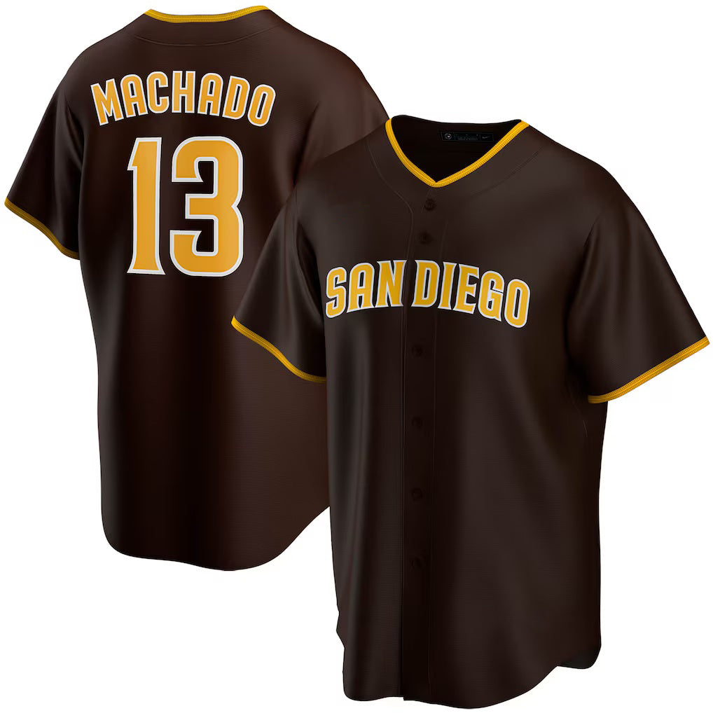 San Diego Padres #13 Manny Machado Brown Jermy Alternate Replica Player Jersey