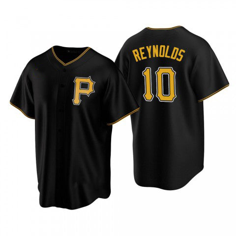 Pittsburgh Pirates #10 Bryan Reynolds Black Jermy Alternate Team Logo Cool base Jersey