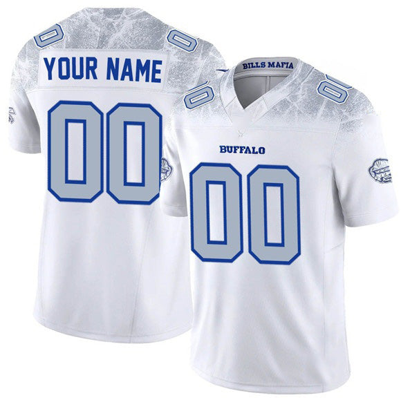 Custom B.Bills Active Player White Jermy 2025 F.U.S.E. ¡°Rivalries¡± Vapor Untouchable Limited Stitched Jersey