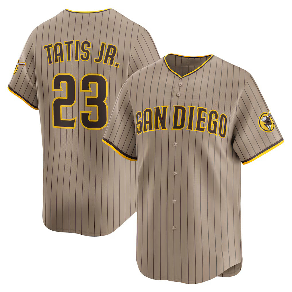 San Diego Padres #23 Fernando Tatis Jr. Khaki Jermy Alternate Limited Player Jersey