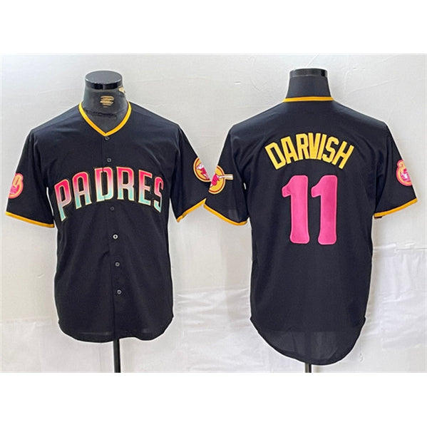 San Diego Padres #11 Yu Darvish Black Jermy Cool Base Stitched Jersey