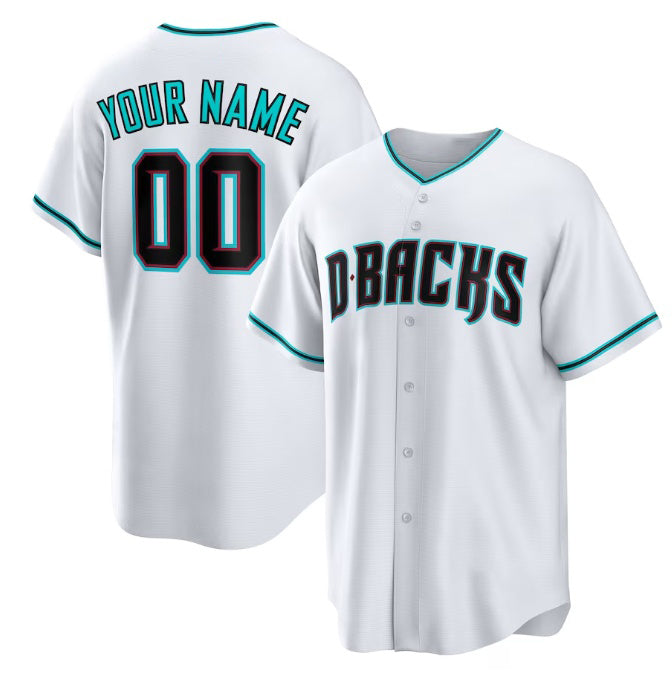 Custom Arizona Diamondbacks White Jermy Cool Base Stitched Jersey