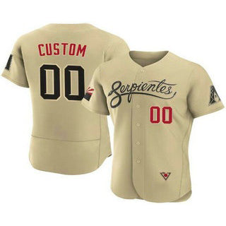 Custom Arizona Diamondbacks ACTIVE PLAYER 2021 Gold Jermy City Connect Flex Base Stitched Jersey