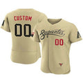 Custom Arizona Diamondbacks ACTIVE PLAYER 2021 Gold Jermy City Connect Flex Base Stitched Jersey
