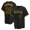 Arizona Diamondbacks #28 Nolan Arenado Player Black Jermy Snake Skin City Home Game Stitched Jerseys