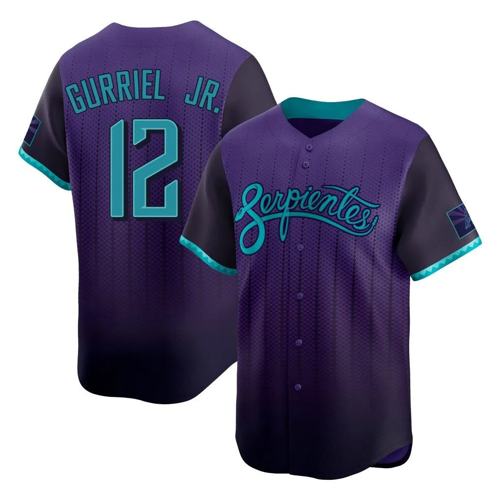 Arizona Diamondbacks #12 Lourdes Gurriel Jr Player Purple Jermy City Connect Limited Home Game Stitched Jerseys