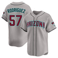 Arizona Diamondbacks #57 Eduardo Rodriguez Player Gray Jermy Road Limited Home Game Stitched Jerseys