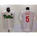 Philadelphia Phillies #5 Bryson Stott White Green Jermy Cool Base Stitched Jersey 2