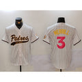 San Diego Padres #3 Jackson Merrill white Jermy Cool Base Stitched Jersey 2