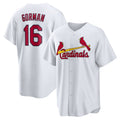 St. Louis Cardinals #16 Nolan Gorman White Jermy Home Replica Jersey