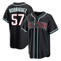 Arizona Diamondbacks #57 Eduardo Rodriguez Player Black Jermy Home Game Stitched Jerseys