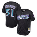 Arizona Diamondbacks #51 Randy Johnson Player Black Jermy Mitchell & Ness Throwback Cooperstown Collection Mesh Limited Stitched Jerseys