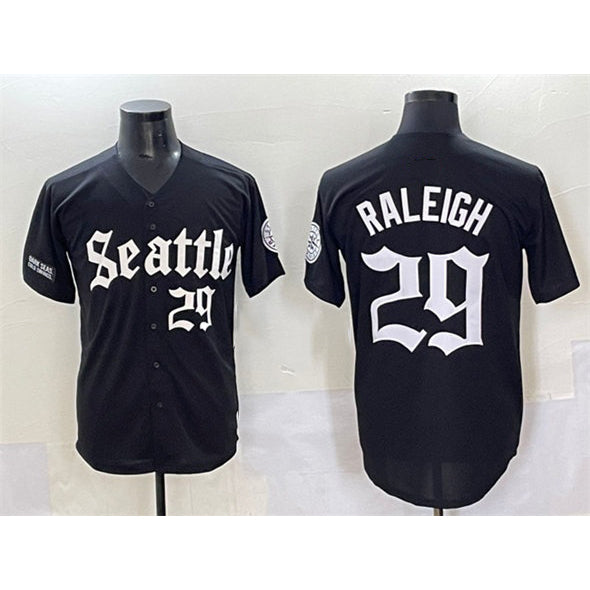 Seattle Mariners #29 Cal Raleigh Black Jermy 'Deep Sea Gothic Edition' Vapor Premier Limited Stitched Jersey