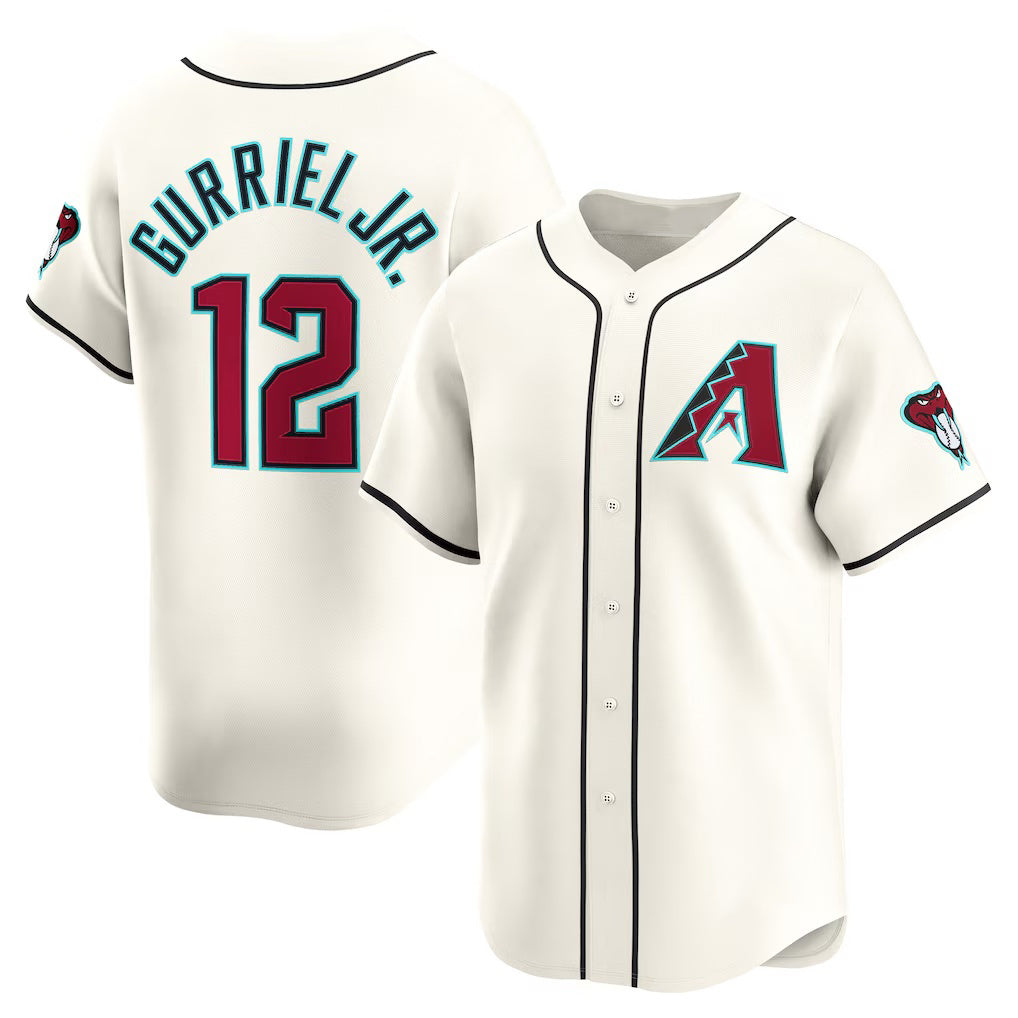 Arizona Diamondbacks #12 Lourdes Gurriel Jr. Cream Jermy Home Limited Player Jersey