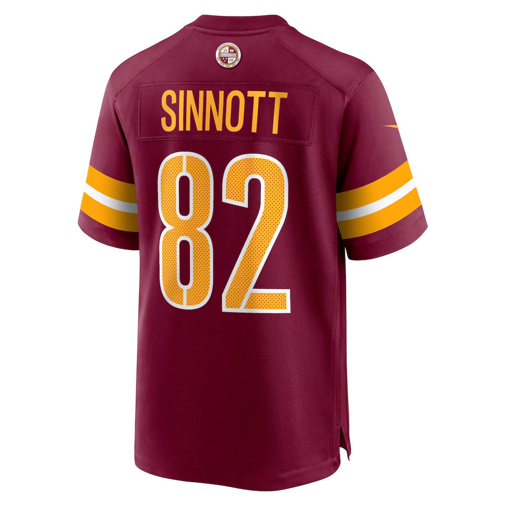 W.Commanders #82 Ben Sinnott Burgundy Jermy Game Jersey