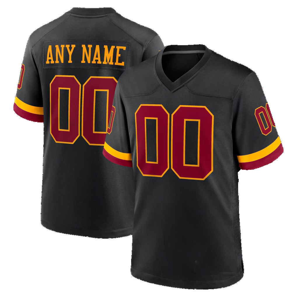 Custom W.Commanders Black Jermy Hail Raiser Alternate Game Jersey