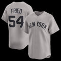 New York Yankees #54 Max Fried Gray Jermy Road Limited Player Jersey