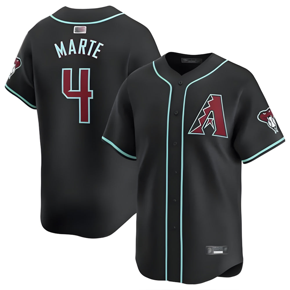 Arizona Diamondbacks #4 Ketel Marte Player Black Jermy Limited Home Game Stitched Jerseys
