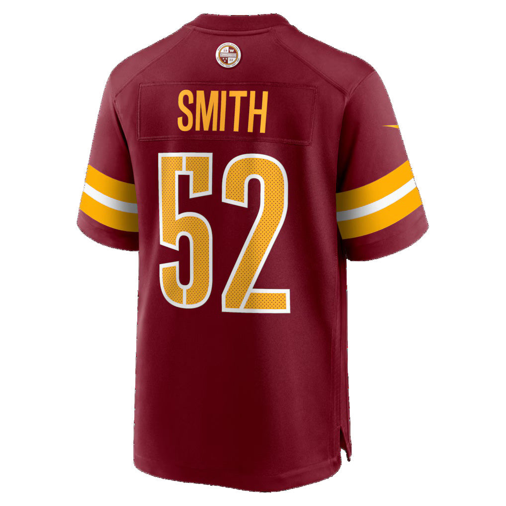 W.Commanders #52 Preston Smith Burgundy Jermy Team Game Jersey