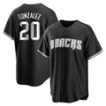 Arizona Diamondbacks #20 Luis Gonzalez Player Black Jermy Game Home Stitched Jerseys