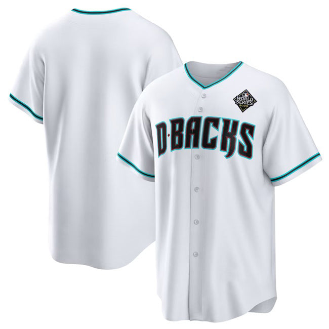 Arizona Diamondbacks Blank White White Jermy 2023 World Series Cool Base Stitched Jersey